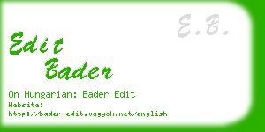 edit bader business card